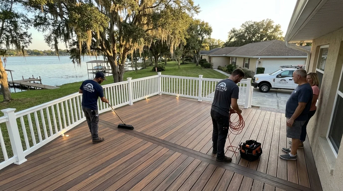 Custom composite deck in Lakeland